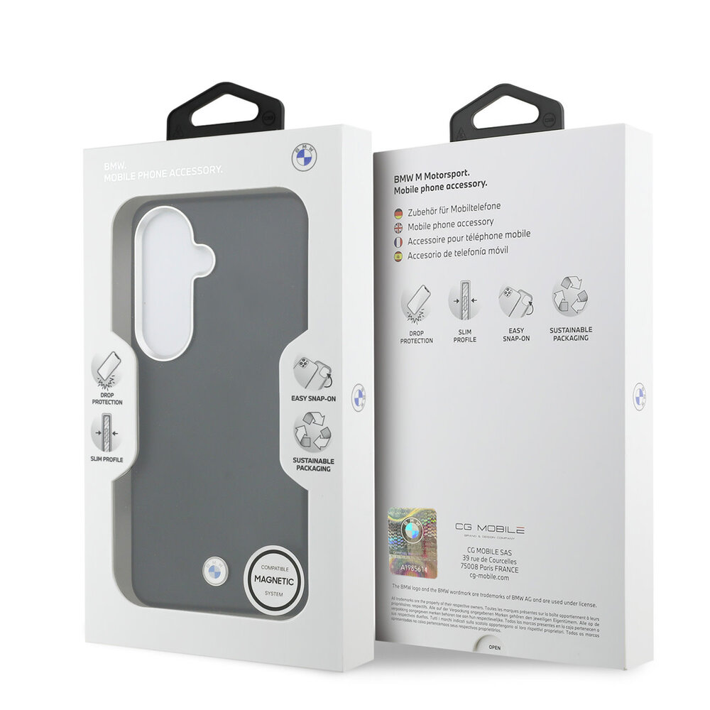 BMW BMW Galaxy S26 Plus Backcover hoesje - MagSafe - Metal Logo - Zwart