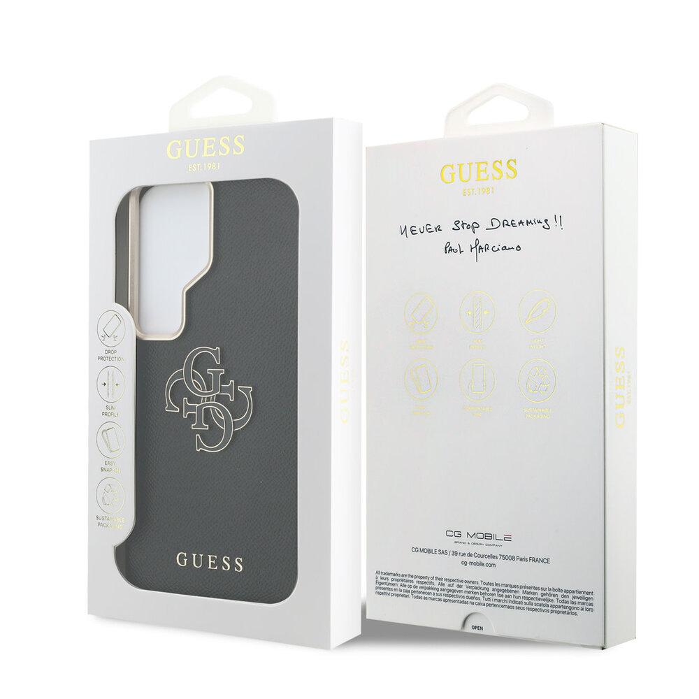 Guess Guess Galaxy S26 Ultra Backcover hoesje - Grained - Big 4G Logo - Zwart Guess Guess Galaxy S26 Ultra Backcover hoesje - Grained - Big 4G Logo - Zwart