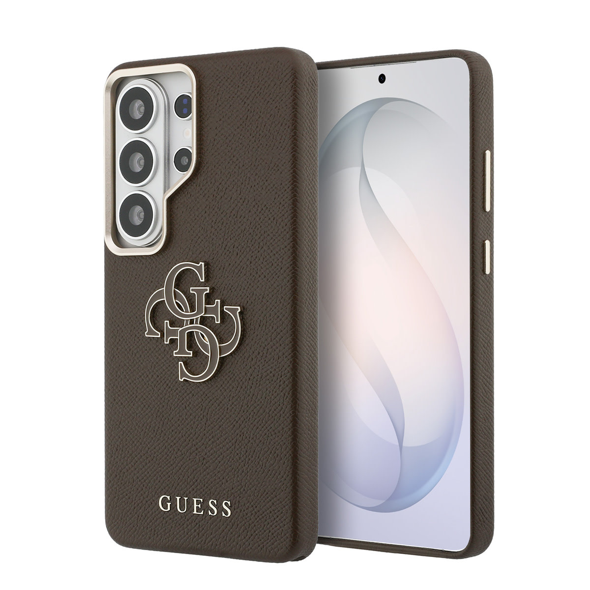 Guess Guess Galaxy S26 Ultra Backcover hoesje - Grained - Big 4G Logo - Bruin