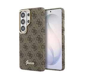 Guess Guess Galaxy S26 Ultra Backcover hoesje - MagSafe - 4G Script Metal Logo - Bruin