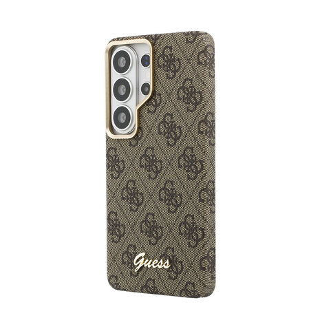 Guess Guess Galaxy S26 Ultra Backcover hoesje - MagSafe - 4G Script Metal Logo - Bruin Guess Guess Galaxy S26 Ultra Backcover hoesje - MagSafe - 4G Script Metal Logo - Bruin