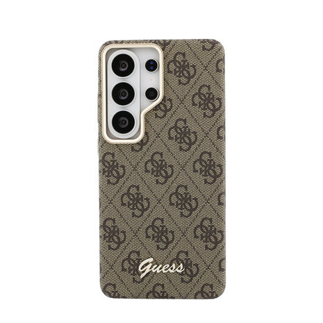 Guess Guess Galaxy S26 Ultra Backcover hoesje - MagSafe - 4G Script Metal Logo - Bruin Guess Guess Galaxy S26 Ultra Backcover hoesje - MagSafe - 4G Script Metal Logo - Bruin