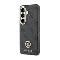 Guess Guess Galaxy S26 Back-Cover hul - Magsafe PU Leather - 4G Strass Logo - Gold Edge - Schwarz