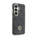 Guess Guess Galaxy S26 Back-Cover hul - Magsafe PU Leather - 4G Strass Logo - Gold Edge - Schwarz