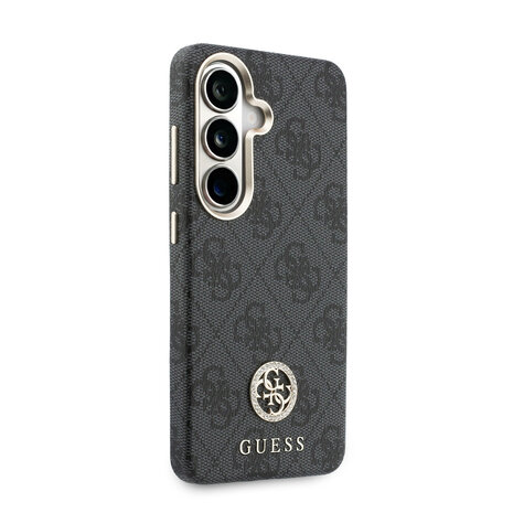 Guess Guess Galaxy S26 Back-Cover hul - Magsafe PU Leather - 4G Strass Logo - Gold Edge - Schwarz