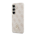 Guess Guess Galaxy S26 Back-Cover hul - Magsafe PU Leather - 4G Strass Logo - Gold Edge - Rosa