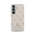 Guess Guess Galaxy S26 Back-Cover hul - Magsafe PU Leather - 4G Strass Logo - Gold Edge - Rosa