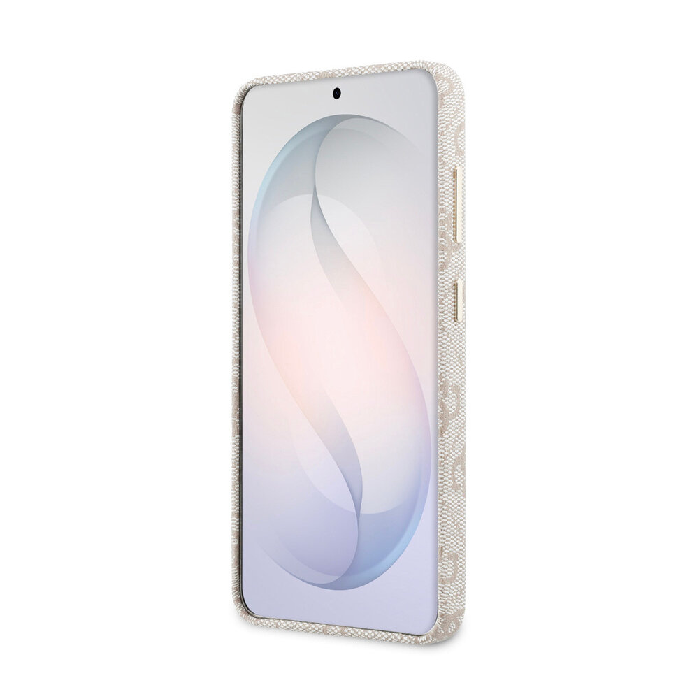 Guess Guess Galaxy S26 Back cover coque - Magsafe PU Leather - 4G Strass Logo - Gold Edge - Rose