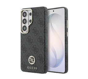 Guess Guess Galaxy S26 Ultra Back cover case - Magsafe PU Leather - 4G Strass Logo - Gold Edge - Black