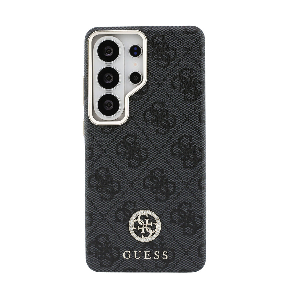 Guess Guess Galaxy S26 Ultra Back cover coque - Magsafe PU Leather - 4G Strass Logo - Gold Edge - Noir Guess Guess Galaxy S26 Ultra Back cover coque - Magsafe PU Leather - 4G Strass Logo - Gold Edge - Noir