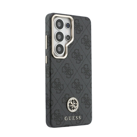 Guess Guess Galaxy S26 Ultra Backcover hoesje - Magsafe PU Leather - 4G Strass Logo - Gold Edge - Zwart Guess Guess Galaxy S26 Ultra Backcover hoesje - Magsafe PU Leather - 4G Strass Logo - Gold Edge - Zwart