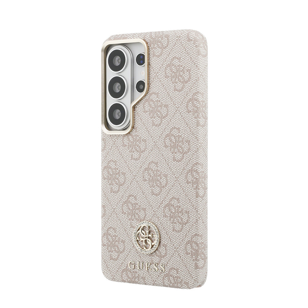 Guess Guess Galaxy S26 Ultra Back cover coque - Magsafe PU Leather - 4G Strass Logo - Gold Edge - Rose Guess Guess Galaxy S26 Ultra Back cover coque - Magsafe PU Leather - 4G Strass Logo - Gold Edge - Rose