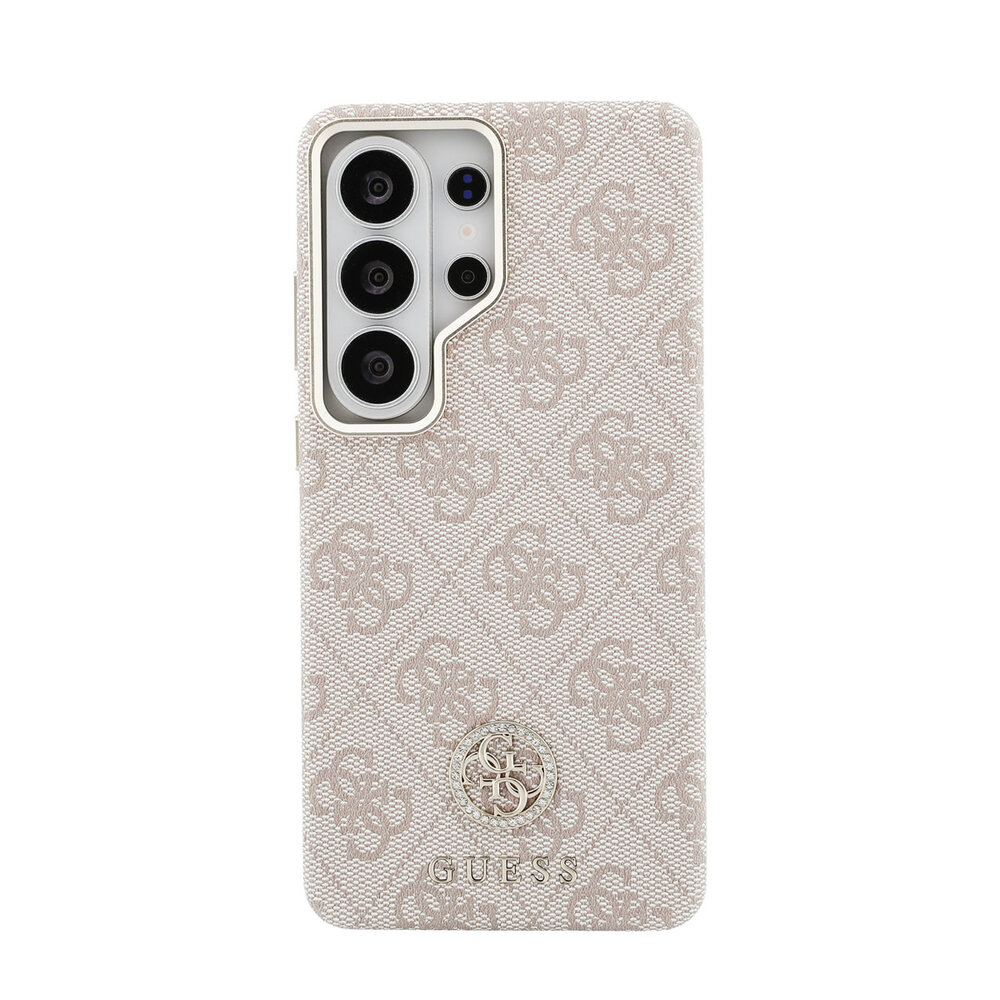 Guess Guess Galaxy S26 Ultra Back cover coque - Magsafe PU Leather - 4G Strass Logo - Gold Edge - Rose Guess Guess Galaxy S26 Ultra Back cover coque - Magsafe PU Leather - 4G Strass Logo - Gold Edge - Rose