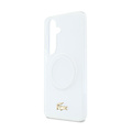 Lacoste Lacoste Galaxy S26 Backcover hoesje - MagSafe - Transparent Case With Frosted Finish - Gold Edge - Wit