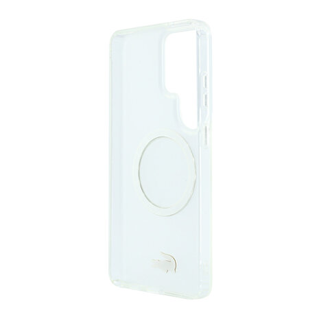 Lacoste Lacoste Galaxy S26 Ultra Back cover coque - MagSafe - Transparent Case With Frosted Finish - Gold Edge - Blanc