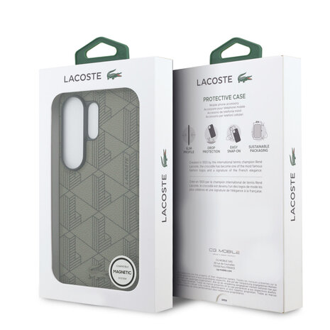 Lacoste Lacoste Galaxy S26 Ultra Back-Cover hul - MagSafe - The Blend Monogram - Khaki