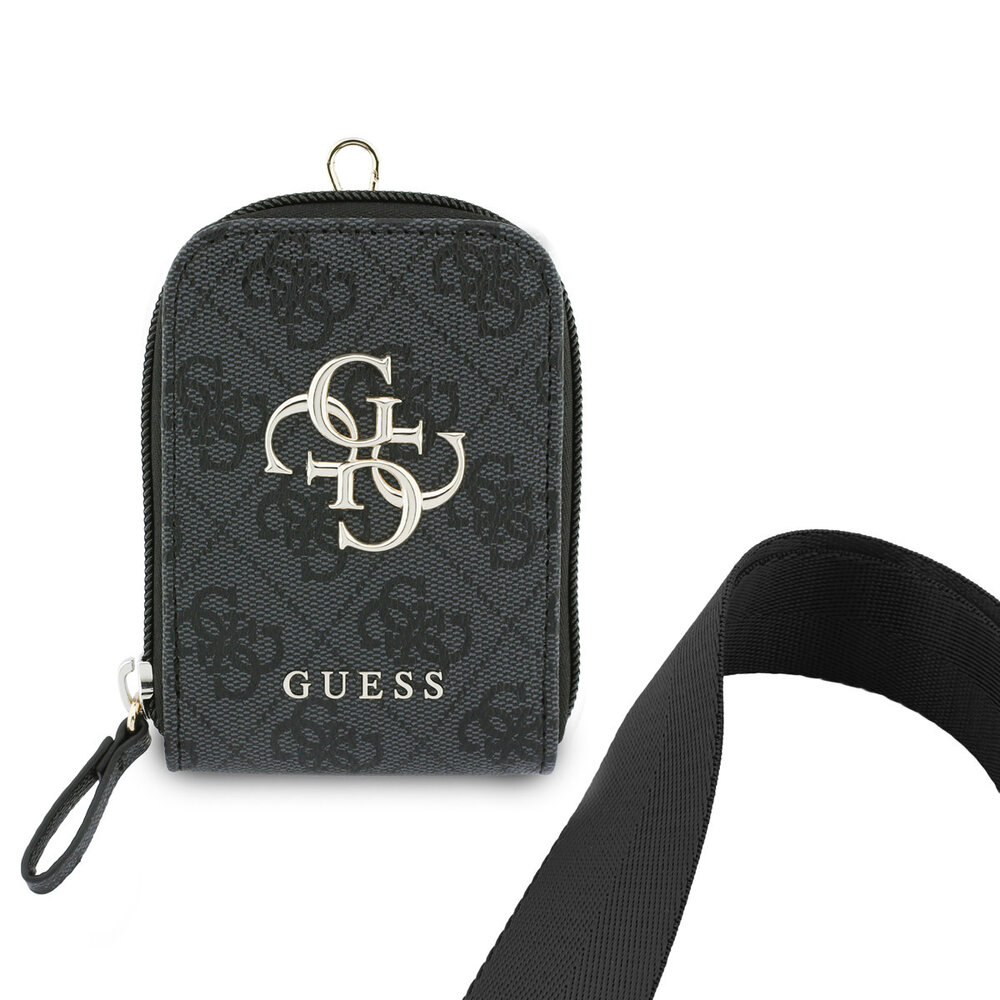 Guess Guess Crossbody Strap With Purse - 4G Big Metal Logo - Black