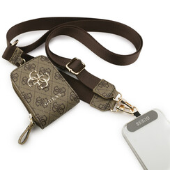Guess Crossbody Strap With Purse - 4G Big Metal Logo - Bruin