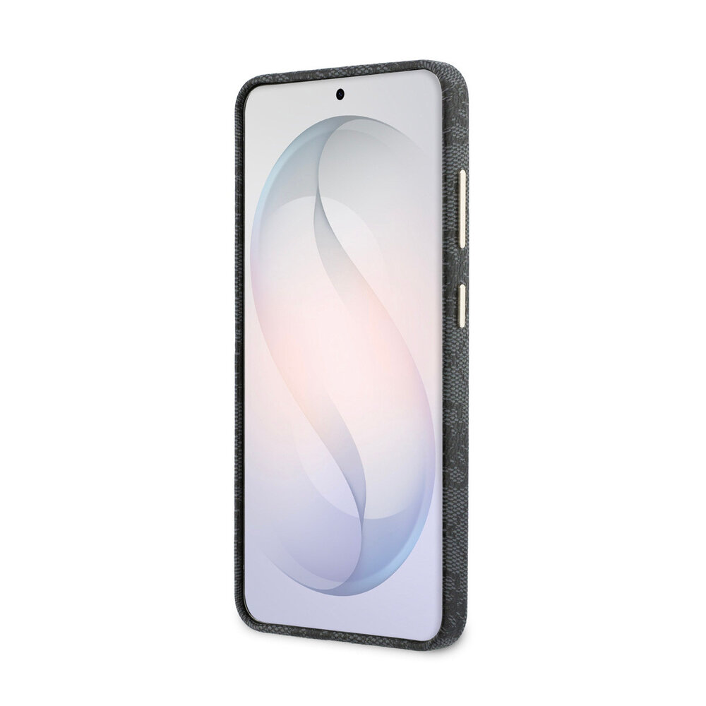 Guess Guess Galaxy S26 Back cover coque - Magsafe PU Leather - 4G Strass Logo - Gold Edge - Noir