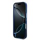 Guess Guess iPhone 17 Back cover coque - 4G Script Metal Logo - Silver Edge - Bleu