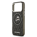 Karl Lagerfeld Karl Lagerfeld iPhone 17 Pro Max/iPhone 18 Pro Max Handyhülle MagSafe IML Glitzer Logo mit Karl-&-Choupette-Köpfen - Schwarz