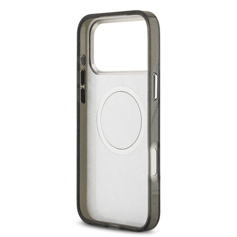 Karl Lagerfeld Karl Lagerfeld iPhone 17 Pro Max Back cover case - MagSafe - IML Glitter K&C Heads Logo - Black