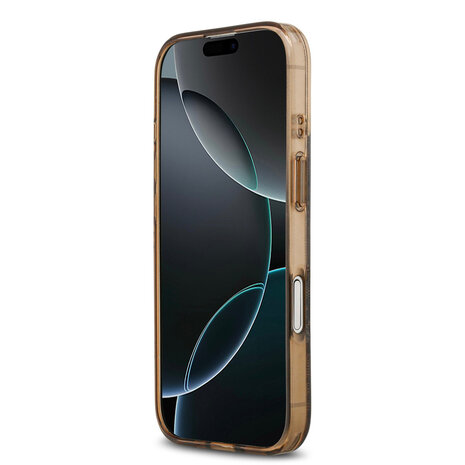 Guess Guess iPhone 17 Back-Cover hul - MagSafe - Peony on 4G Background - Braun