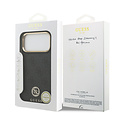 Guess Guess iPhone 17 Pro Max/iPhone 18 Pro Max Handyhülle MagSafe 4G-Logo mit Strass Goldfarbener Rand - Schwarz