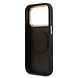 Guess Guess iPhone 17 Pro Back cover coque - MagSafe - 4G Strass Logo - Gold Edge - Noir