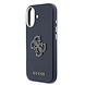 Guess Guess iPhone 17 Back cover case - MagSafe - Saffiano Leather - 4G Resin Logo - Blue