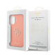 Guess Guess iPhone 17 Back-Cover hul - MagSafe - Saffiano Leather - 4G Resin Logo - Orange