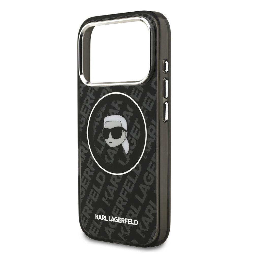 Karl Lagerfeld Karl Lagerfeld iPhone 17 Pro Back cover case - MagSafe - IML Karl Head Logo - Black