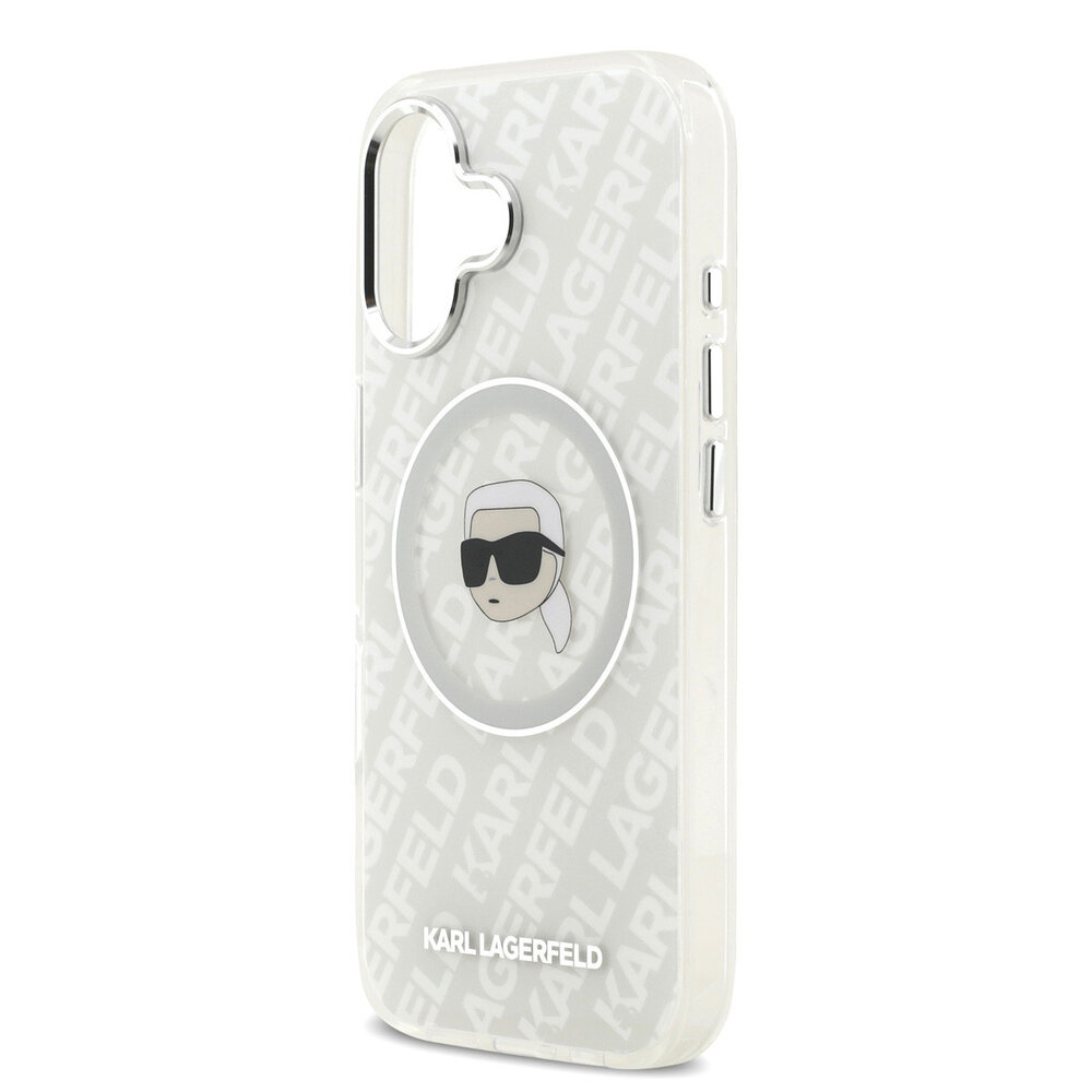 Karl Lagerfeld Karl Lagerfeld iPhone 17 Back cover case - MagSafe - IML Karl Head Logo - Grey