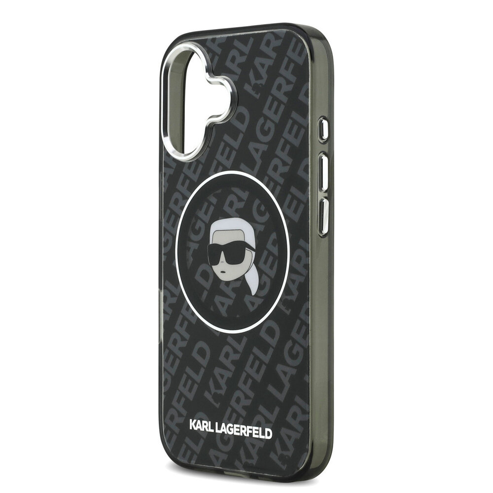 Karl Lagerfeld Karl Lagerfeld iPhone 17 Back cover case - MagSafe - IML Karl Head Logo - Black