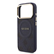Guess Guess iPhone 17 Pro Backcover hoesje - Magsafe - PU Leather Peony Hot Stamp Design - Blauw