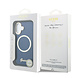 Guess Guess iPhone 17 Back cover case - Magsafe - Metal Logo - Gold Edge - Blue