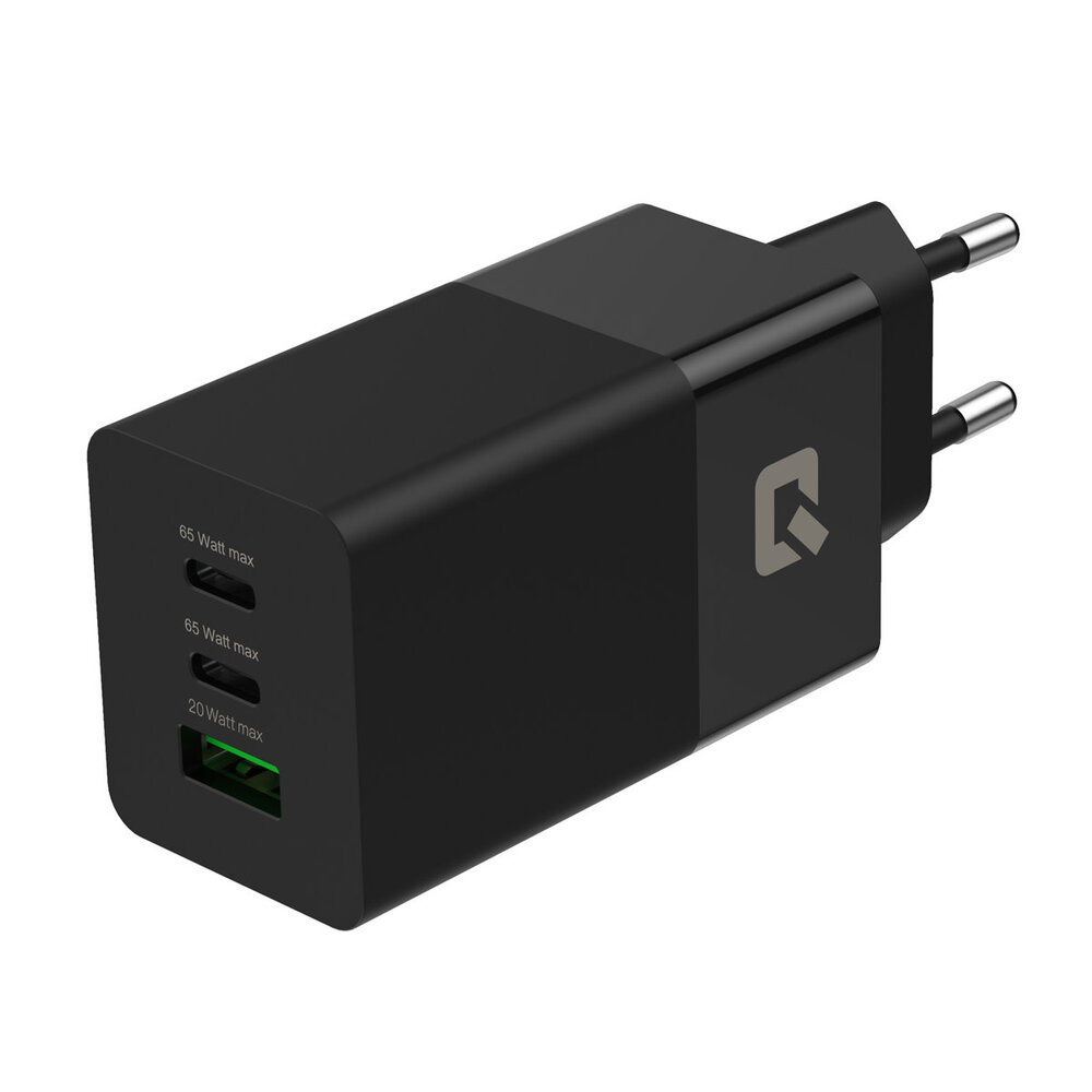 TUNIQ TUNIQ PD 65W - Heimladegerät mit USB-C zu USB-C Kabel - Schwarz