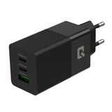 TUNIQ TUNIQ PD 65W - Heimladegerät mit USB-C zu USB-C Kabel - Schwarz