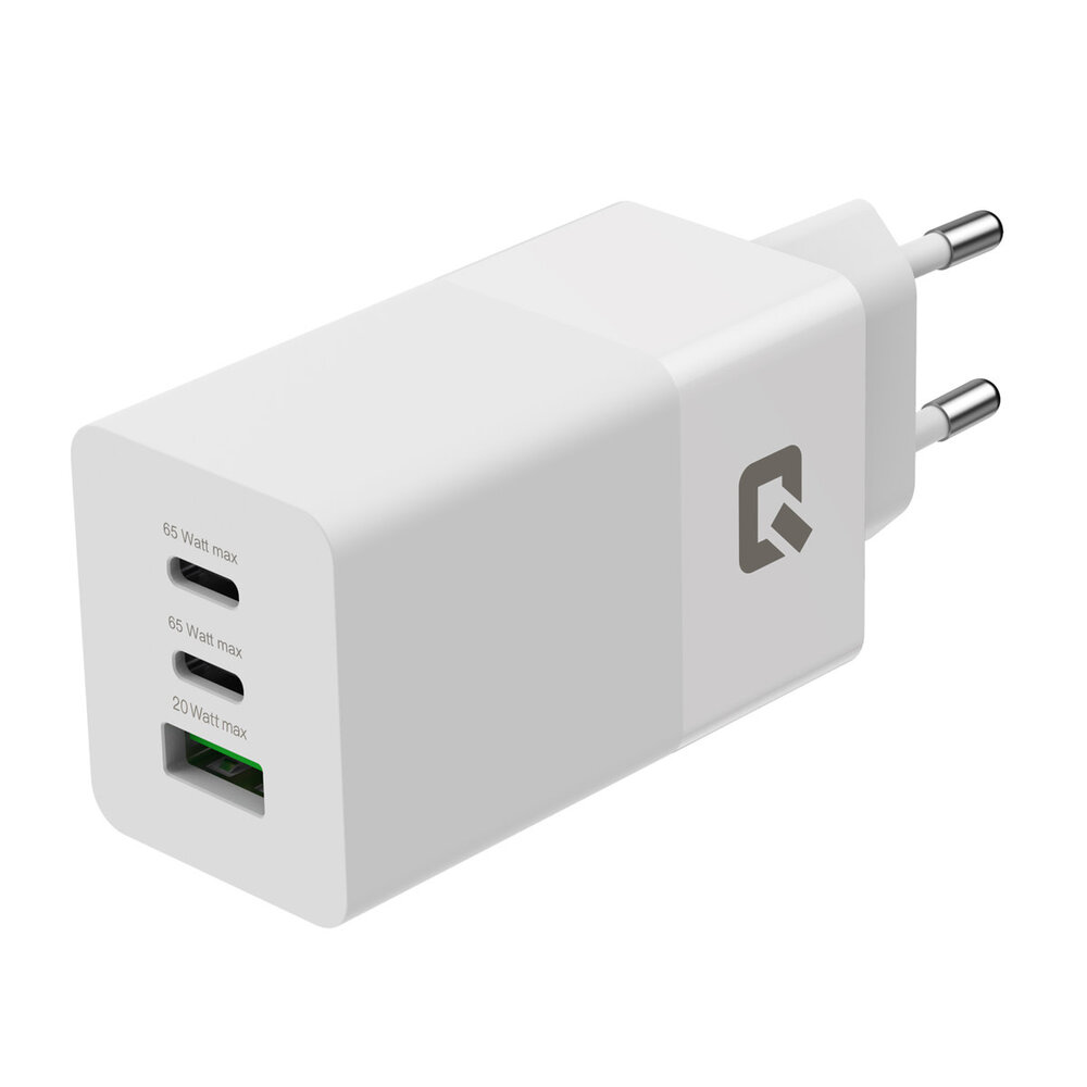 TUNIQ TUNIQ PD 65W - Thuislader met USB-C naar USB-C kabel - Wit TUNIQ TUNIQ PD 65W - Thuislader met USB-C naar USB-C kabel - Wit