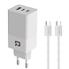 TUNIQ TUNIQ PD 65W - Thuislader met USB-C naar USB-C kabel - Wit TUNIQ TUNIQ PD 65W - Thuislader met USB-C naar USB-C kabel - Wit