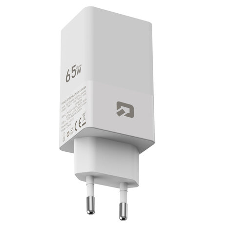 TUNIQ TUNIQ PD 65W - Home Charger with USB-C to USB-C Cable - White