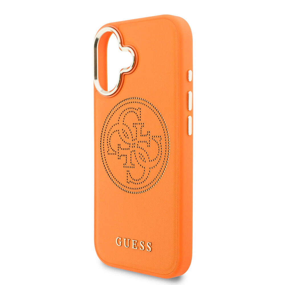 Guess Guess iPhone 17 Back-Cover hul - MagSafe - 4G Perforated Logo - Orange