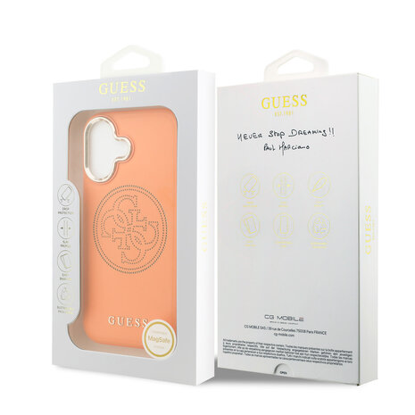 Guess Guess iPhone 17 Back cover case - MagSafe - 4G Perforated Logo - Orange