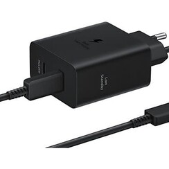 Samsung EP-T5020XBEGEU 50W Power Adapter DUO - Type-C Cable - Zwart