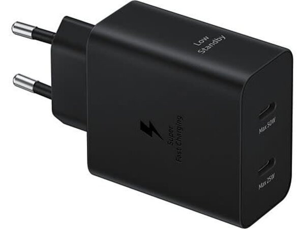 Samsung Samsung EP-T5020XBEGEU 50W Power Adapter DUO - Type-C Cable - Black