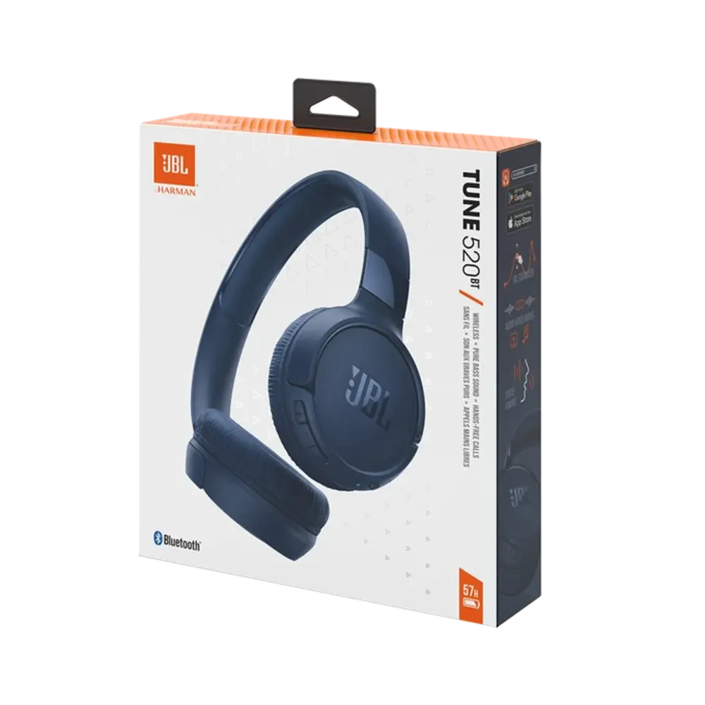 JBL JBL Tune 520BT Wireless On-Ear Headphones - Bleu