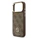 Guess Guess iPhone 17 Pro Max Back cover coque - MagSafe - 4G Strass Logo - Gold Edge - Marron