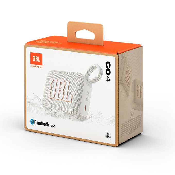 JBL JBL Go 4 Wireless Bluetooth Mini Speaker - Wit, foto 6 van 6