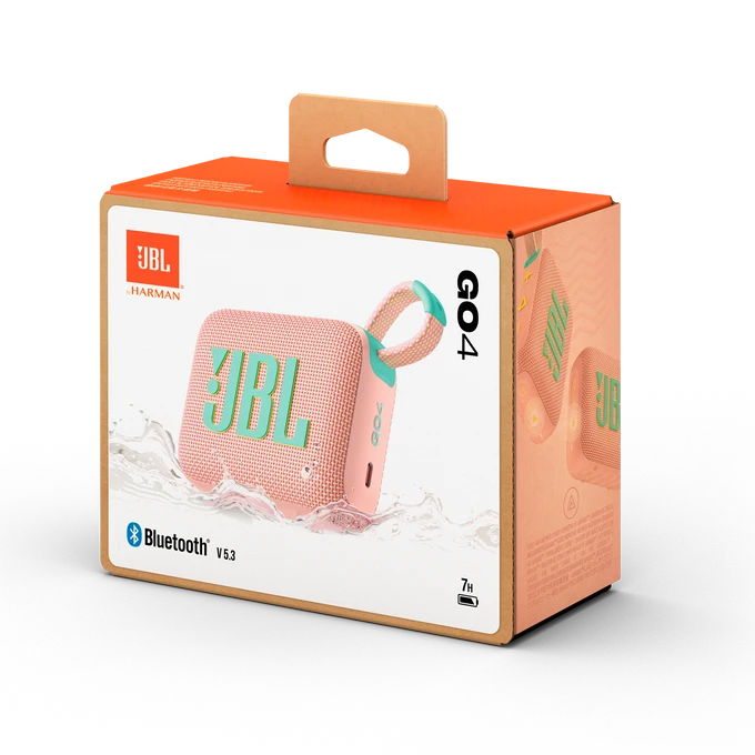 JBL JBL Go 4 Wireless Bluetooth Mini Speaker - Roze, foto 6 van 6