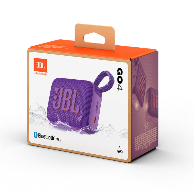 JBL JBL Go 4 Wireless Bluetooth Mini Speaker - Paars, foto 6 van 6